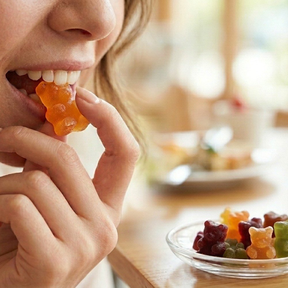 Indulge Your Cravings: Fun Peach Lemon Gummy – Chew or Brew for a Tangy Treat - Image 5