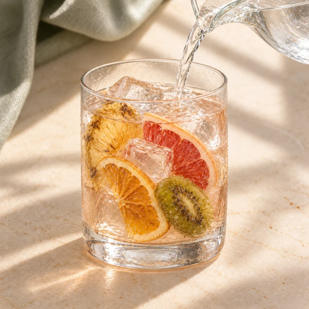 Coldf brew kiwi citrus fruit tea